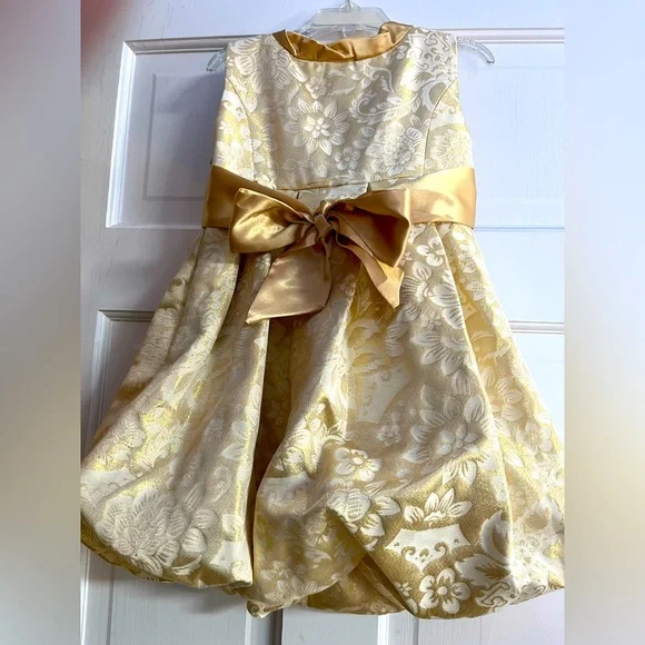 NWT Disney Princess Exclusive Vintage Gold Holiday Dress - Size 5 ~ RARE ~